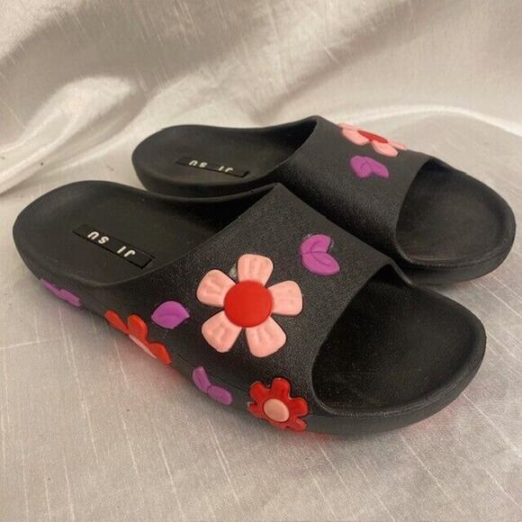 Ji Su Shoes - Flower Sandals Womens Size 8 Slippers Slides Beach Shoes Summer Beach Flip Flops